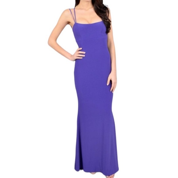 Jump Dresses & Skirts - NWT Nordstrom JUMP APPAREL Formal Purple Strappy Maxi Bodycon Jersey Gown Dress
